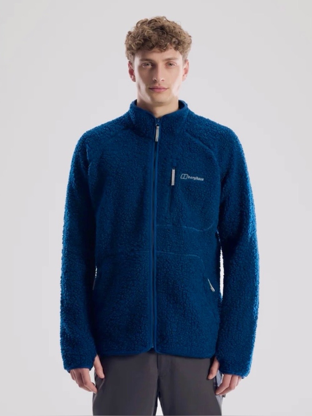 Berghaus Navy Full-Zip Sherpa Fleece Jacket Size XL
